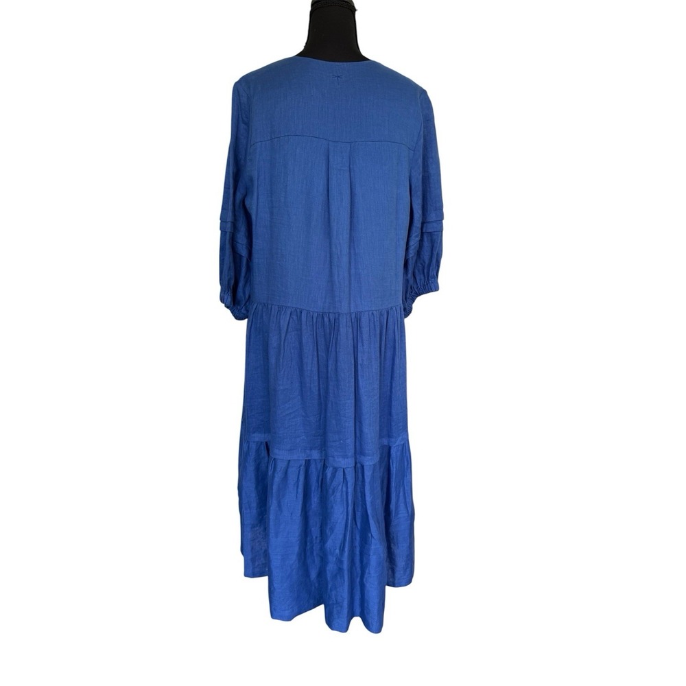 Tyler Boe Blue Tiered Midi Dress - Picture 3 of 13